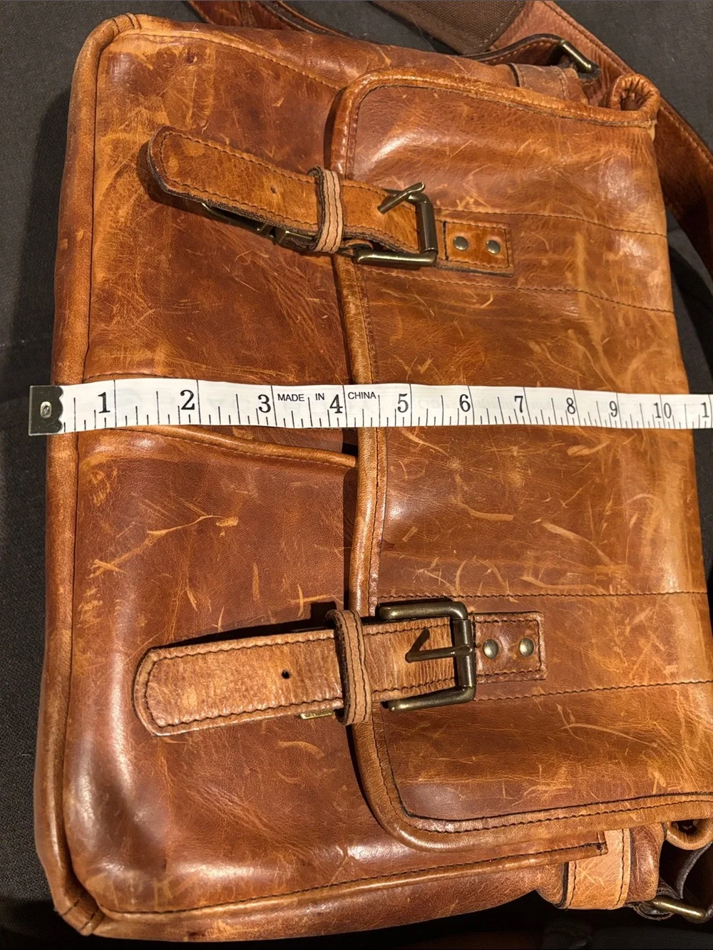 ONA The Prince Street Brown Leather Camera Messenger Laptop Bag antique cognac